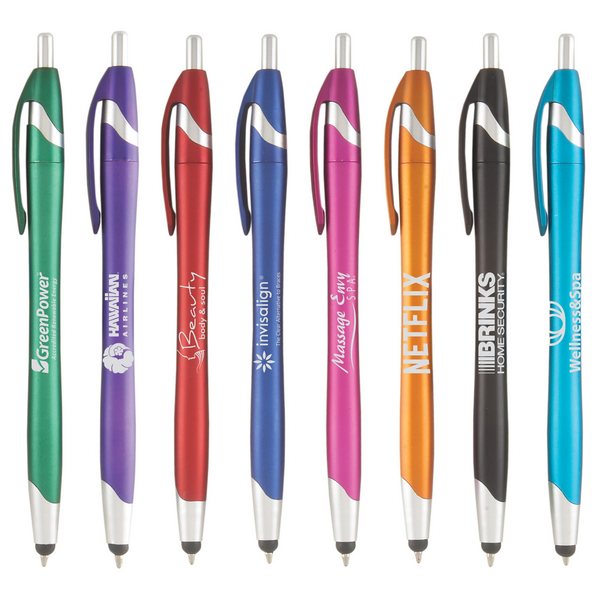SGS0573 The Messenger PEN Metallic Style With Stylus And Custom Imprin